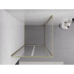 MEXEN/S - Exo sprchový kout dveře křídlové 90 x 90, transparent, zlato 8182-090-090-50-00