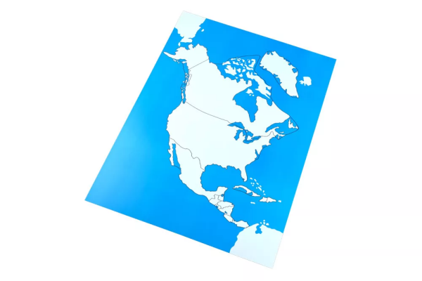 Moyo Montessori Moyo Montessori Kontrolní mapa - Severní Amerika Nová - bez popisků