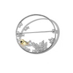 Brož Swarovski Elements Belinda, Bílá/čirá