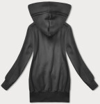 Hladká dámská mikina v grafitové barvě s kapucí LHD (AMG169) odstíny šedé S (36)