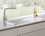 VILLEROY & BOCH - Keramický dřez Timeline 60 White alpin nástavný 1000 x 510 bez excentru 679001R1