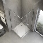 AQUALINE - AGGA čtvercová sprchová zástěna 800x800, čiré sklo HLF808Y