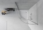 MEXEN/S - Rio čtvrtkruhový sprchový kout 70 x 70, transparent, chrom + vanička Rio 863-070-070-01-00-4710