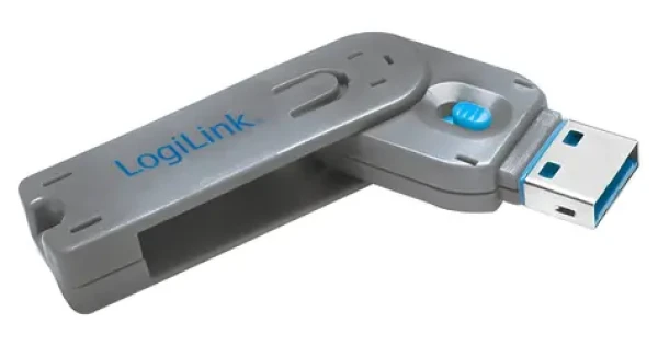LogiLink AU0044 modrá / Blokovač USB portů / 1x zámek + klíč / USB Typ-A (AU0044)
