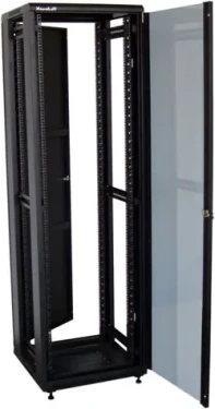 XtendLan 42U/600x1000 černá / Stojanový rozvaděč / 19" / skleněné dveře / plná záda (ECO-42U-6010-BLACK-S)