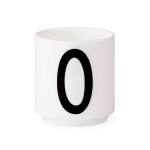 DESIGN LETTERS Espresso hrneček Letters – Number – 100 ml Nr.4, bílá barva, porcelán