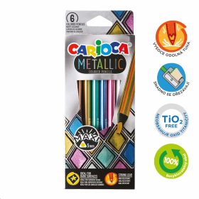 Carioca pastelky trojhranné Metallic - 6 ks