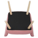 Křeslo, potah růžová manšestrová látka, dřevěné nohy, masiv kaučukovník