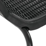 Zahradní židle, kov, plast, černá, AZC-H1001 BK