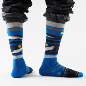Unisex merino ponožky SMARTWOOL Ski Full Cushion Midnight Ski OTC Socks, Laguna Blue velikost: 38-41 (M)