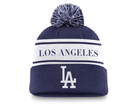 Nike Pánská zimní čepice Los Angeles Dodgers MLB Peak Standard Cuff Pom Beanie