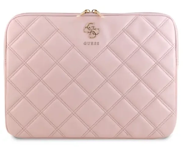 Guess PU Quilted 4G Metal Logo Obal na Notebook 13/14" růžová (57983117868)