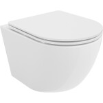 MEXEN/S - Lena Závěsná WC mísa Rimless Tornado včetně sedátka s slow slim, duroplast, bílá lesk 30220300T