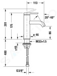 DURAVIT - C.1 Umyvadlová baterie, chrom C11020002010