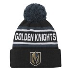 Outerstuff Dětská předškolní zimní čepice Vegas Golden Knights NHL 3rd Jersey Jacquard Cuff Pom