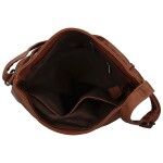 Stylová dámská koženková crossbody kabelka Herta, hnědá
