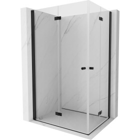 MEXEN/S - Mist-F Duo sprchový kout skládací dveře levá 90 x 70, transparent, černá 8A6-090L-070P-70-00