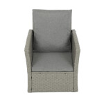 Zahradní sedací souprava, polyratan, šedá, AZS-A1523 GREY