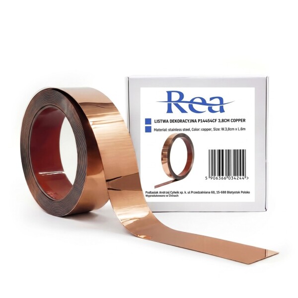 REA - Samolepicí dekorativní lišta P14454CF 3,8cm Copper HOM-09971