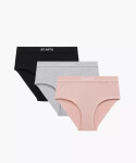 Dámské kalhotky 3PACK Maxi Sport 3CLP-009 Černá/šedá/pudr růžová - Atlantic Mix barev S