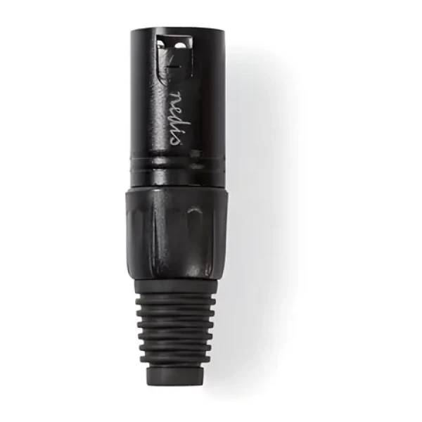 Nedis XLR konektor černá / XLR zástrčka / Přímý / Pájecí / Poniklovaný (COTP15900BK)