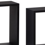 Polička, mdf, černá, P-008 BK