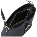 Luxusní dámská kožená kabelka na rameno Bertha, tmavě modrá