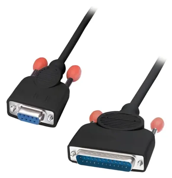 Lindy 9 na 25 pin šedá / Sériový kabel / 2 m / Sub-D (30293)