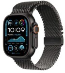 Apple Watch Ultra 2 (2024) GPS+Cellular 49mm Černé titanové tělo - Černý titanový milánský tah (M) / 155-185 mm (MX5U3)