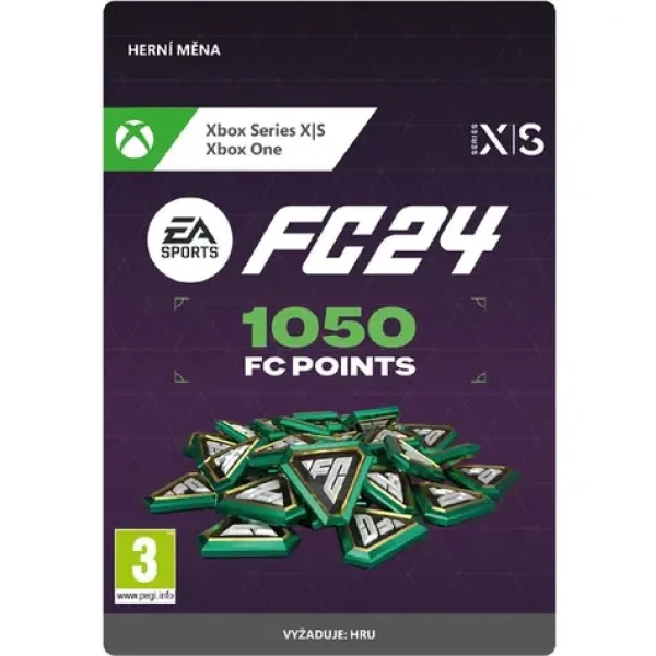 XSX EA SPORTS FC 24: 1050 bodů / El. licence / Sportovní / Angličtina / od 3 let / DLC pro Xbox Series (7F6-00784)