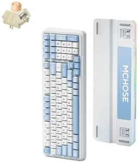 MCHOSE MC-K99 Icy Creamsicle modrá / herní bezdrátová klávesnice / mechanická / Icy Creamsicle / 2.4GHz / BT / US Layout (MC-K99-7)