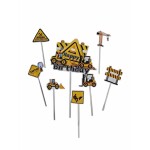 Dortisimo Zápich do dortu Happy Birthday s motivy stavby (8 ks)