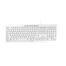 Cherry STREAM bílá / Klávesnice / Drátová / USB / US layout / 104 kláves (JK-8500EU-0)