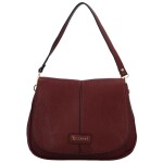 Trendy dámská koženková kabelka na rameno Coveri Graysona, vínová