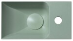 SAPHO - PICCOLINO betonové umývátko 30,8x17cm, baterie vpravo, zelená mat PK30523