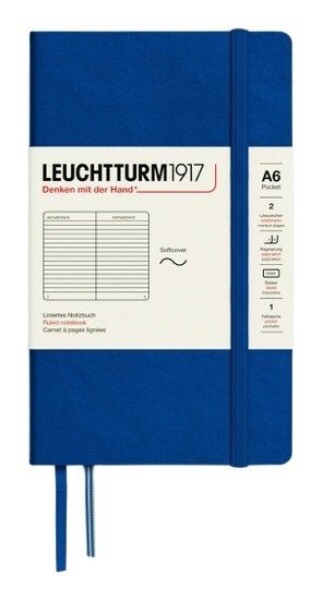 Zápisník Indigo, Softcover, Pocket A6, 123l, linkovaný