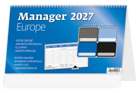 Stolní kalendář 2027 Helma Plánovací Manager Europe
