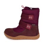 Dívčí zimní barefoot boty s membránou VIKI Bordo Bugga B00212-06 - 27