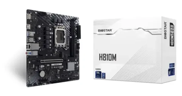 Biostar H810MTE 2.0 / Základní deska / LGA1851 / 2x DDR5 / PCIe x16 / GLAN / mATX (H810MTE 2.0)