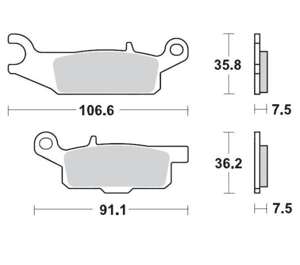 DP Brakes Brzdové destičky na Yamaha YFM 700 Grizzly Brzdové desky: Přední pravá