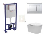 Cenově zvýhodněný závěsný WC set SAT do lehkých stěn / předstěnová montáž + WC SAT Brevis SIKOSSBR21 SIKOSSBR21