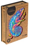 UNIDRAGON dřevěné puzzle - Chameleon, velikost M (25x33cm)