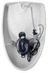 ISVEA - DYNASTY urinál s automatickým splachovačem 6V DC, zakrytý přívod vody, 39x58 cm 10SZ92001-SENSOR