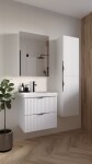 CERSANIT - SET C144 TIRSO 100 BÍLÁ MAT DSM (skříňka + umyvadlo) S801-542