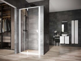 RAVAK - Nexty Sprchové dveře pivotové 120 cm, matná bílá/čiré sklo 03OG0E01Z1