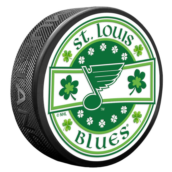 Mustang Puk St. Louis Blues NHL Lucky St. Patrick's Day Puck