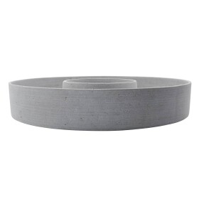 House Doctor Svícen The Ring Grey Polystone 45 cm, šedá barva, beton