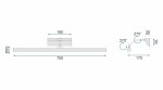 Nástěnné svítidlo LED 9W 70CM APP366-1W - chrom OSW-08432