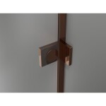 MEXEN/S - Lunar L vanová zástěna FIX 70 x 150, transparent, růžové zlato 897L-070-000-60-00