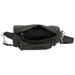 Moderní dámská kožená kabelko-ledvinka GW Jenifer, černá